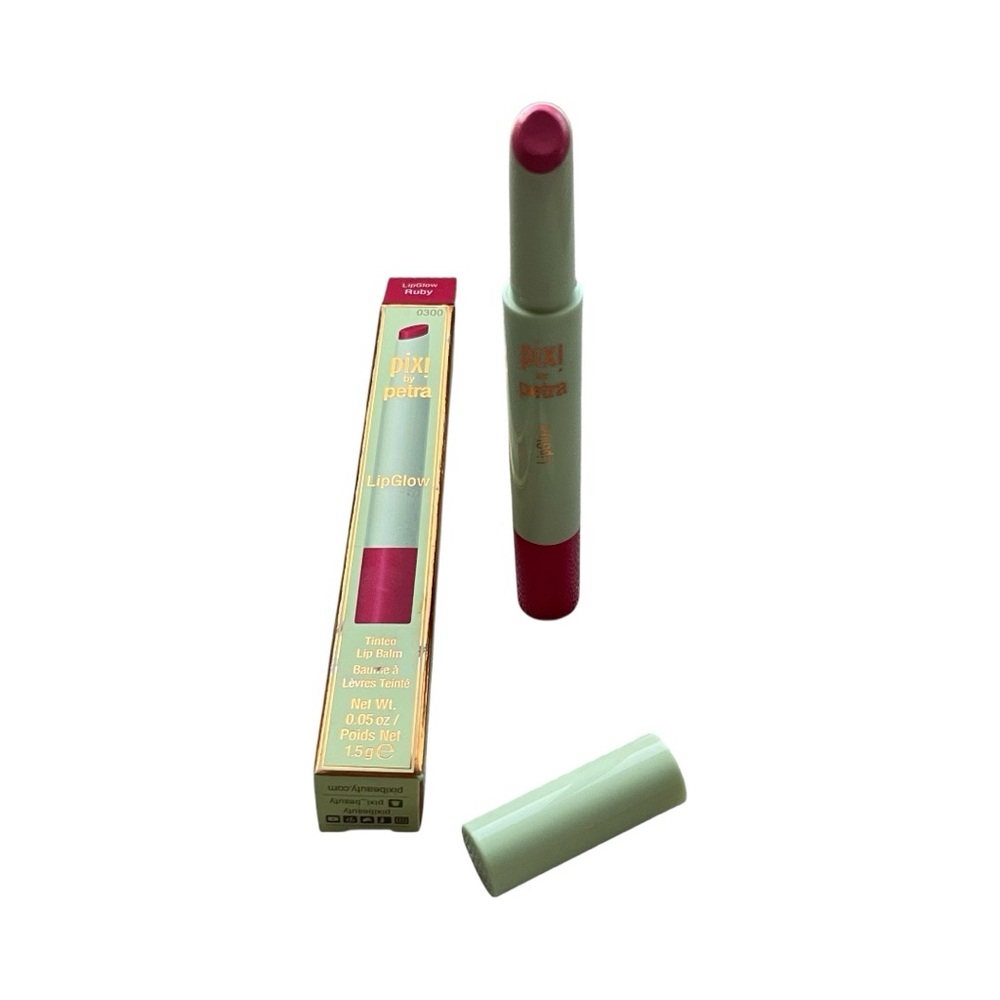 NEW LipGlow Tinted Lip Balm color RUBY Pixi by Petra NIB